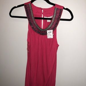 Fuchsia Beaded Tank